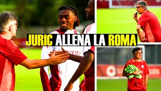 JURIC ALLENA LA ROMA A TRIGORIA juric derossi asroma [upl. by Nyrraf923]