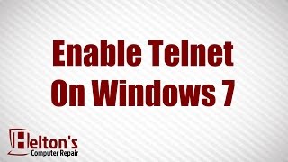 How to Enable Telnet On Windows 7 [upl. by Kepner]