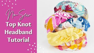 NoSew Top Knot Headband Tutorial  Free Headband Pattern [upl. by Annavoj201]