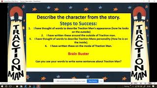 Describe a character Traction man [upl. by Sillyhp]