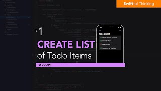 Create a List of Todo items in SwiftUI  Todo List 1 [upl. by Chapman]