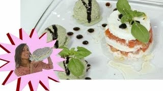 Caprese con Gelato Al Basilico  Le Ricette di Alice [upl. by Atined]