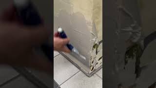 Before and After  How to repair a wall after removing the wallpaper [upl. by Parrie869]