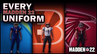 Uniforms for All 32 Teams in Madden NFL 22 [upl. by Neuberger418]