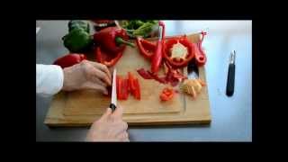 How to peel raw bell peppers [upl. by Germin888]