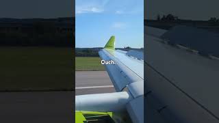 AirBaltic ROUGH landing LGW [upl. by Llenaj]