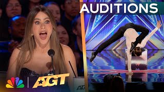 Contortionist Aleksandr Batuev SHOCKS The Judges  Auditions  AGT 2024 [upl. by Celka]