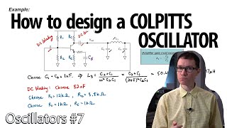 Colpitts Oscillator Circuit Analysis 7  Oscillators [upl. by Romalda]