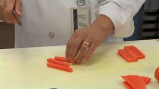 CookPlateDine  Exclusive  How to Batonnet and Dice Carrots and Celery [upl. by Trinl]