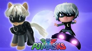 Custom LUNA GIRL PJ MASKS PONY Tutorial DIY Disney Jr MLP My Little [upl. by Inattirb]