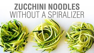 How to Make Zucchini Noodles Without a Spiralizer [upl. by Enelia821]