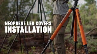 Installing Outdoorsmans Neoprene Tripod Leg Covers [upl. by Eneg]