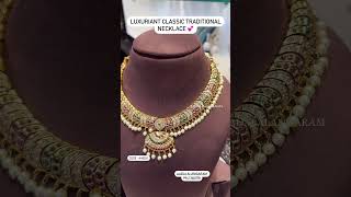 LUXURIANT CLASSIC TRADITIONAL NECKLACE 💕aadaialangaram beadedjewelry httpsaadaialangaramcom [upl. by Akemal]