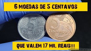 6 Moedas de 5 centavos que valem R 1700000 As mais raras em circulação [upl. by Xam]