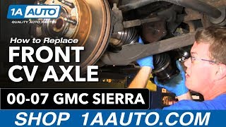 How To Replace Front CV Axle 0110 GMC Sierra 2500 HD [upl. by Trebeh860]