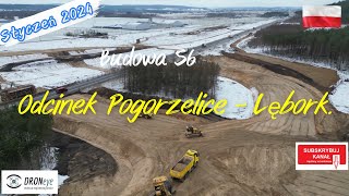 S6 Odcinek Pogorzelice  Lębork Trasa Kaszubska w budowie edroneye poland travel lębork [upl. by Lamont]