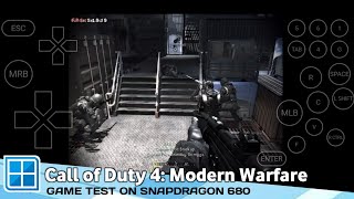 Winlator 51  CALL OF DUTY 4 MODERN WARFARE  Snapdragon 680 [upl. by Analra575]