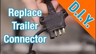 How To Repair or Replace 4Wire Flat Trailer Wiring Connector Harness [upl. by Ruggiero364]