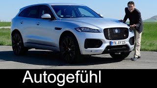 Jaguar FPACE S FULL REVIEW test driven 30 amp 20d allnew SUV neu [upl. by Basir]