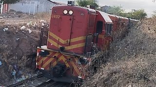 COMBOIO DE TRENS DE CARGA E LOCOMOTIVA QUE PEGOU FOGO🔥 [upl. by Kristel]