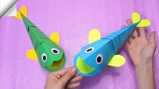 How to Make Easy Paper Fish Not Origami Step by Step Tutorial  Fish 🐠  Paper Folding Craft DIY [upl. by Uyerta571]