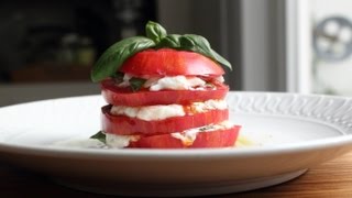 Tomato amp Mozzarella Salad with Burrata Cheese – How to Make the Worlds Sexiest Caprese Salad [upl. by Dionisio]