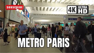 Métro Paris juillet 2024 4K France [upl. by Adolphe]