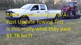 Cummins Recall 67A Towing Test  Is this really what they did [upl. by Ennaul607]