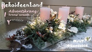 DIYWeihnachtsdeko Adventskranz Rosétönen  Stacheldrahtpflanze I Christmas wreath DekoideenLand [upl. by Sall]