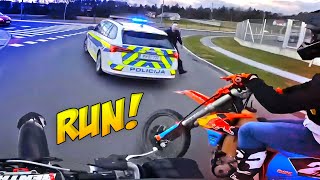 BIKERS VS COPS  Best Motorcycle Police Chases 2024 [upl. by Aivata]