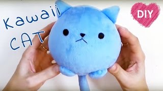 Kawaii plush cat 🐱 Easy tutorial  cute cat [upl. by Naahs]