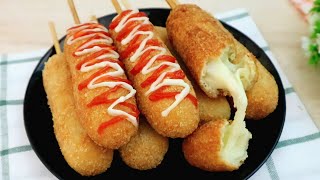 RESEP MOZZARELLA CORN DOG YANG MUDAH DAN ENAK [upl. by Shaffer]