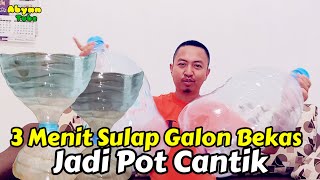 3 Menit Sulap Galon Bekas Le Mineral Jadi Pot Cantik Bernilai Jual [upl. by Farrar765]