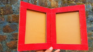 Photo Frame  How To Make Photo Frame With Cardboard [upl. by Eelasor201]