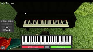 Playing Jojo Theme Song in Roblox Friend Hangout on Piano [upl. by Sandra]