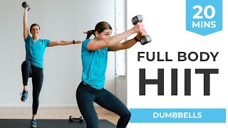 20Minute Full Body HIIT Workout with Weights [upl. by Waldner266]