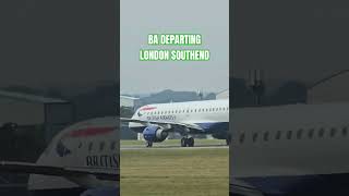 BA departing southend airport britishairways aviation runway [upl. by Selimah]