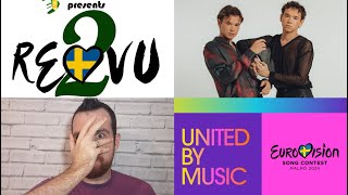 REVU2​​ Eurovision Ireland reacts to Sweden 2024  Marcus amp Martinus  Unforgettable [upl. by Derriey]