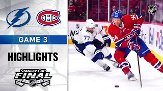 Cup Final Gm 3 Lightning  Canadiens 7221  NHL Highlights [upl. by Alaehcim]