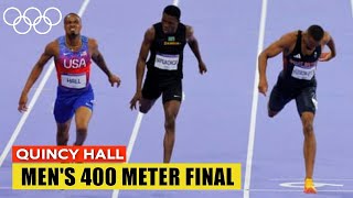 Quincy Halls Epic Comeback Wins Mens 400m Final with Personal Best at 2024 Olympics 🥇 [upl. by Danella]