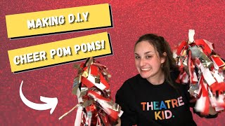 DIY Cheerleading Pom Poms  Making Wildcat pom pom props for High School Musical [upl. by Refanej]