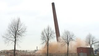 SchornsteinSprengung Zuckerfabrik Groß Munzel [upl. by Bluma]