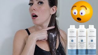 Amazonliss Keratin Smoothing Treatment Hair Review  Nutree Cosmetics [upl. by Cykana]