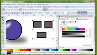 20 Inkscape Teil 3 Füllung Farbverlauf Muster Konturlinie [upl. by Khorma]