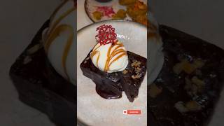 Sizzling Brownie with Vanilla Ice cream 🍦🍨 Indian desserts creatingforindia brownieicecreamfood [upl. by Belle]