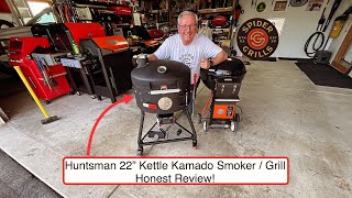 Honest Review of The All New Spider Grills  Huntsman 22” Smart Kettle Kamado Smoker  Grill [upl. by Onitrof]