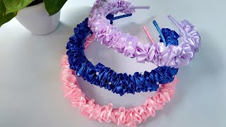 Bushy satin ribbon hairband for baby girls  Satin ribbon hairband  Hair accessories [upl. by Wengert]