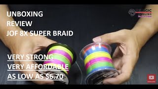 REVIEW JOF 8X Multi Colored Braided Fishing Line  Unboxing [upl. by Imre]