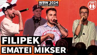 FILIPEK amp MIKSER amp EMATEI 🎤 WBW 2024 powered by DZIK 🎤 el Warszawa jury show case [upl. by Ahsrop]