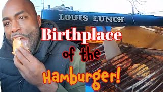 Birthplace of the Hamburger LouisLunch HamburgerHistory FoodieAdventure subscribeformore [upl. by Elmo397]